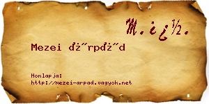 Mezei Árpád névjegykártya