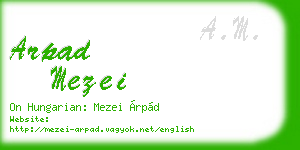 arpad mezei business card